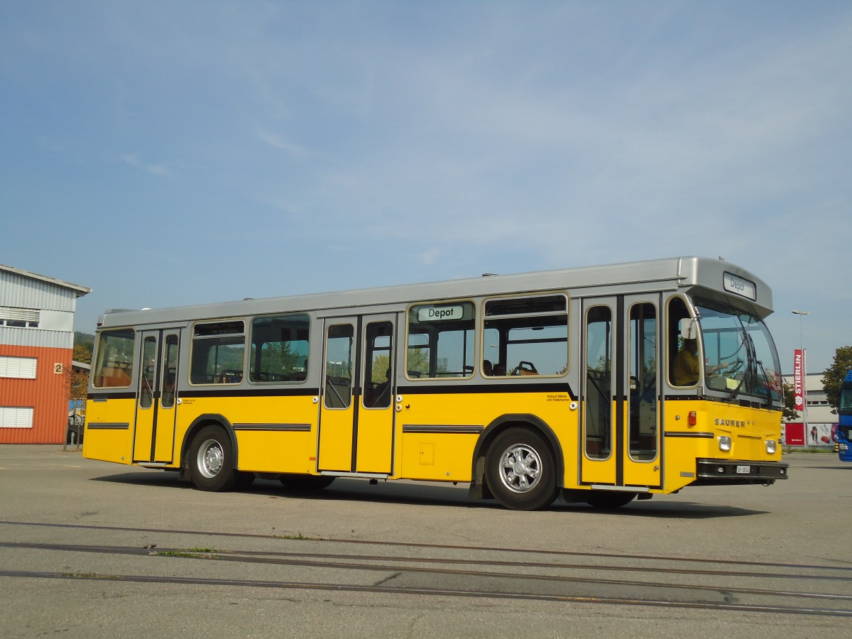 (136'139) - Wanner, Schleitheim - SH 58'045 - Saurer/Hess (ex Ruklic, Schaffhausen; ex VBSH Schaffhausen Nr. 40; ex VBSH Schaffhausen Nr. 19) am 25. September 2011 in Schaffhausen, Majorenacker