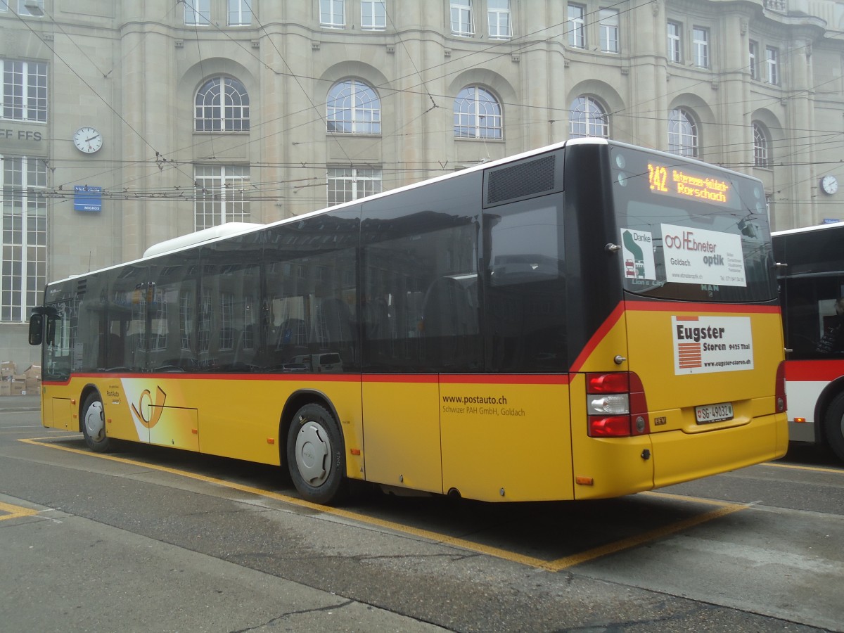 (136'909) - Schwizer, Goldach - SG 49'032 - MAN am 23. November 2011 beim Bahnhof St. Gallen