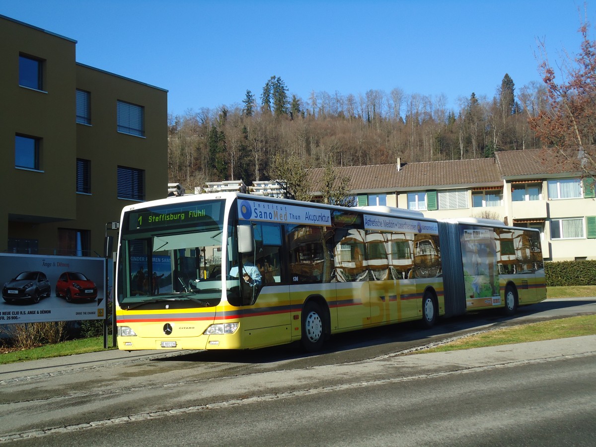 (137'299) - STI Thun - Nr. 136/BE 801'136 - Mercedes am 25. Dezember 2011 in Steffisburg, Flhli