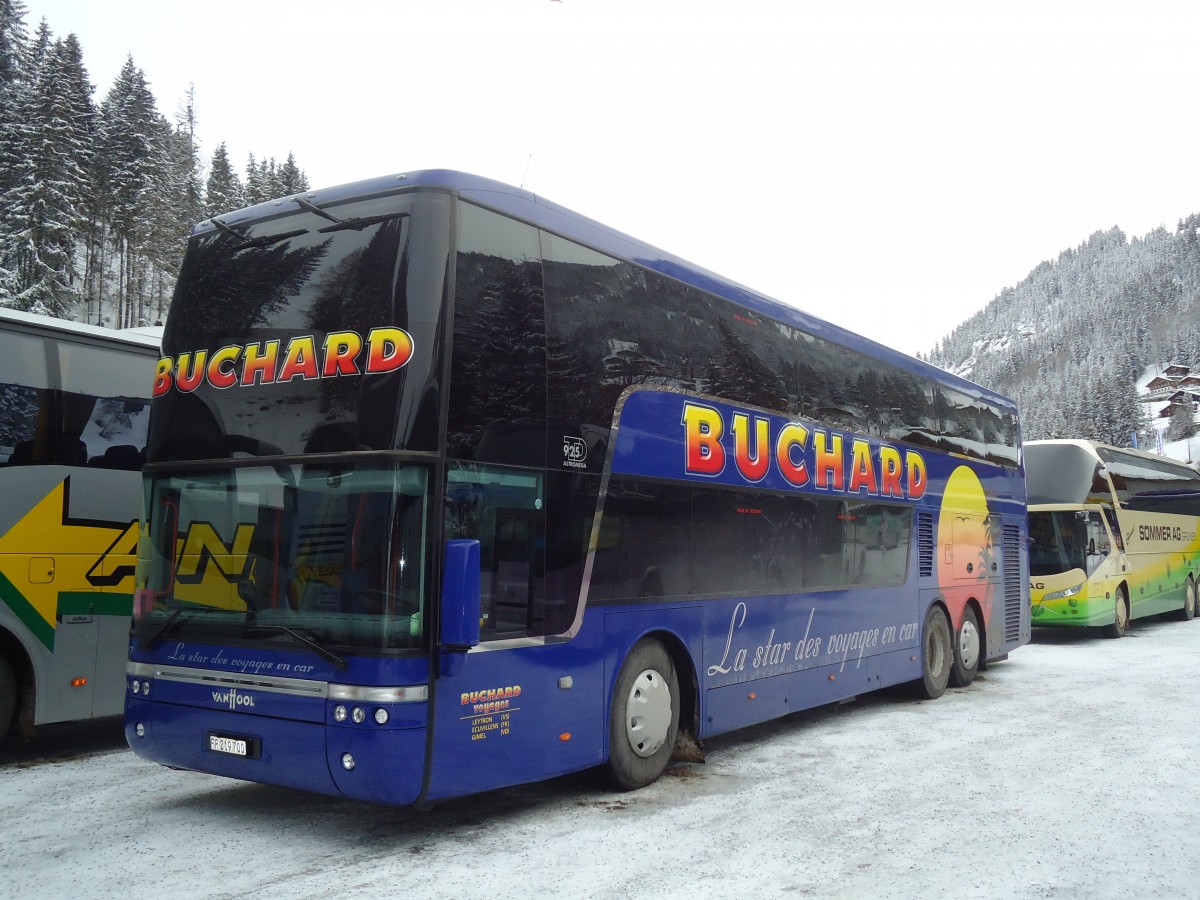 (137'380) - Buchard, Leytron - Nr. 34/FR 219'700 - Van Hool am 7. Januar 2012 in Adelboden, ASB