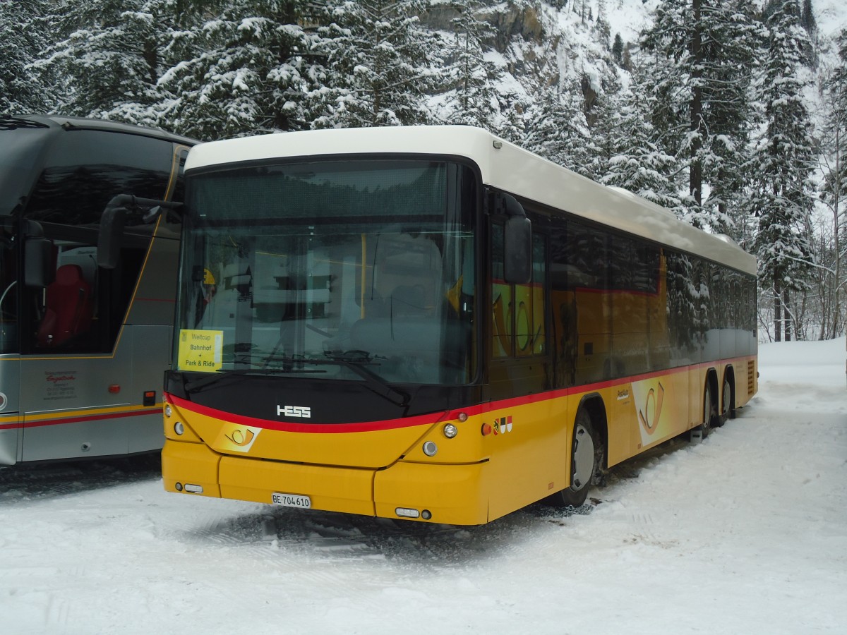 (137'439) - Engeloch, Riggisberg - Nr. 18/BE 704'610 - Scania/Hess am 7. Januar 2012 in Adelboden, Unter dem Birg