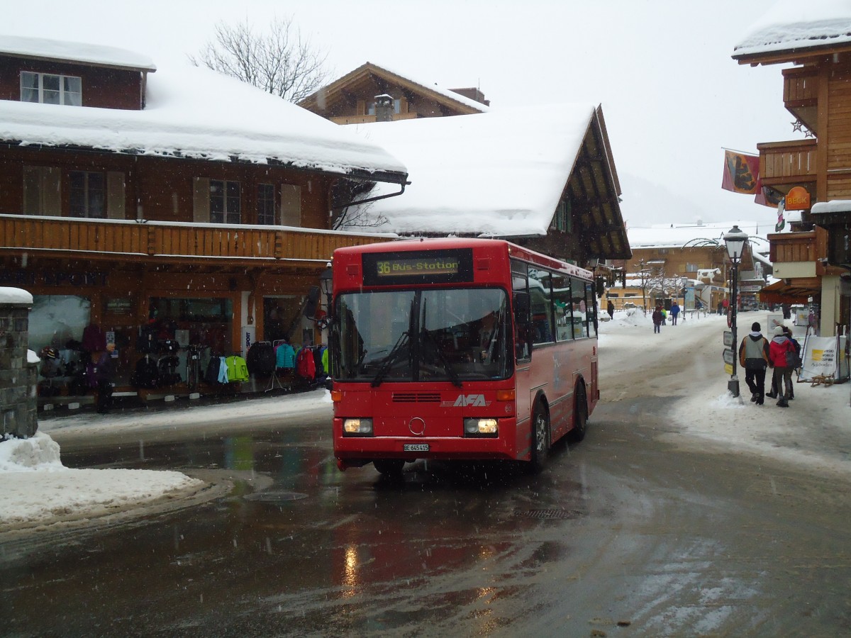 (137'546) - AFA Adelboden - Nr. 50/BE 645'415 - Vetter (ex AVG Grindelwald Nr. 21) am 7. Januar 2012 in Adelboden, Dorfstrasse