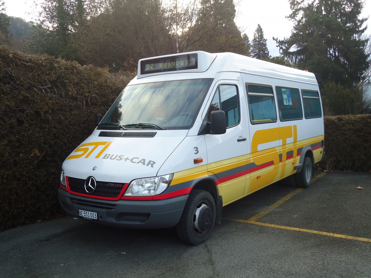 (137'826) - STI Thun - Nr. 3/BE 551'003 - Mercedes am 25. Februar 2012 bei der Schifflndte Thun