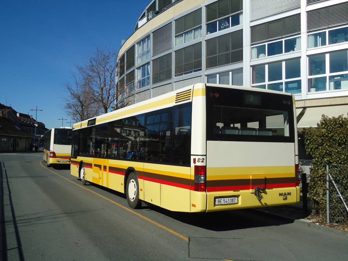 (137'830) - STI Thun - Nr. 82/BE 543'382 - MAN am 29. Februar 2012 bei der Schifflndte Thun