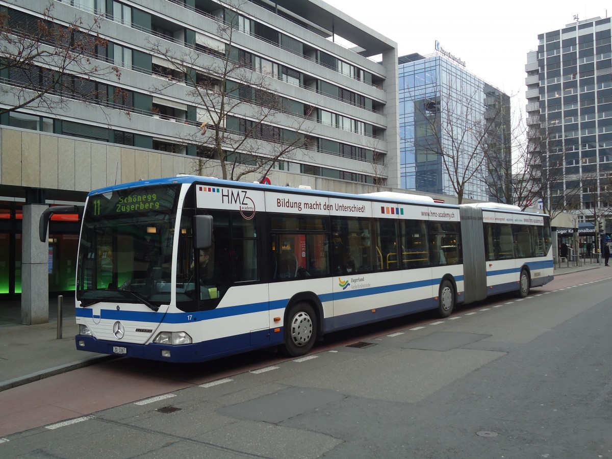 (137'972) - ZVB Zug - Nr. 17/ZG 3367 - Mercedes am 6. Mrz 2012 in Zug, Metalli