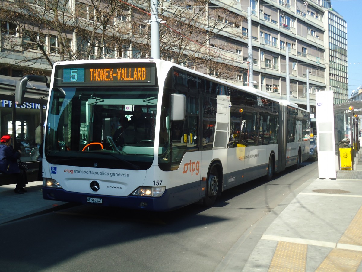 (138'265) - TPG Genve - Nr. 157/GE 960'541 - Mercedes am 9. Mrz 2012 in Genve, Coutance