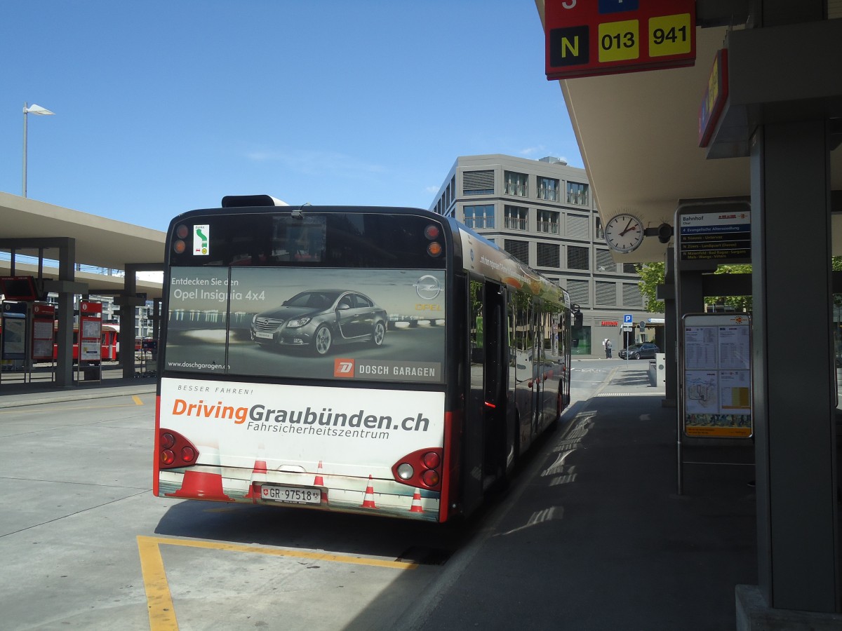 (138'921) - SBC Chur - Nr. 18/GR 97'518 - Solaris am 17. Mai 2012 beim Bahnhof Chur