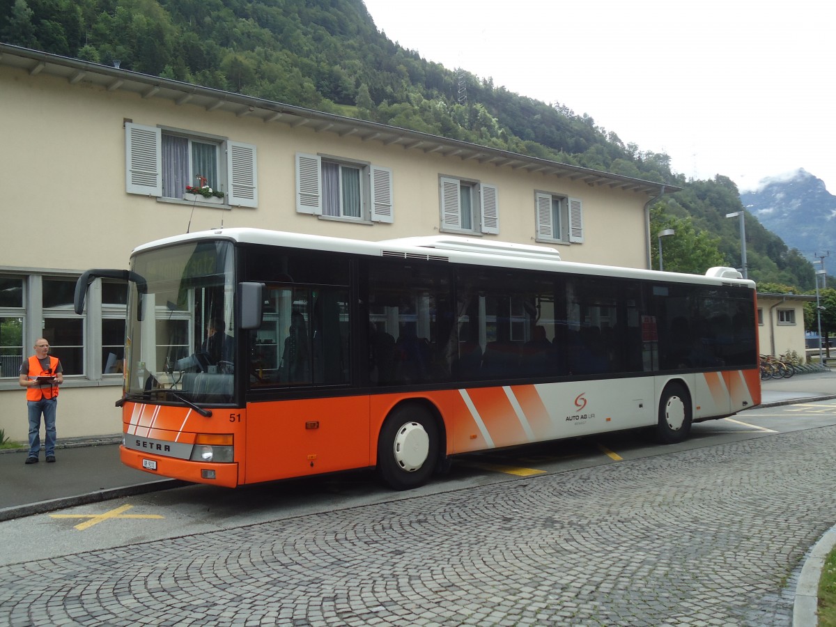 (139'414) - AAGU Altdorf - Nr. 51/UR 9311 - Setra am 11. Juni 2012 beim Bahnhof Flelen