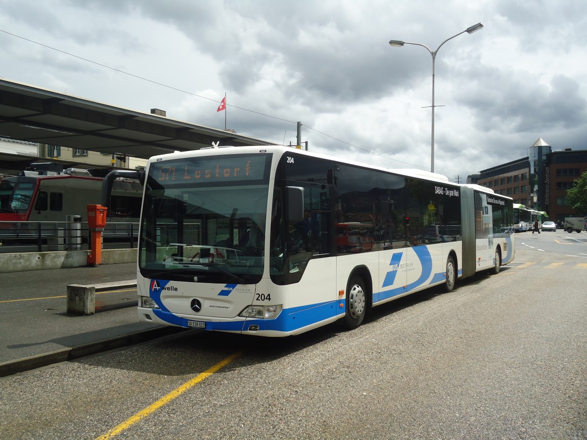 (139'465) - BOGG Wangen b.O. - Nr. 204/SO 118'322 - Mercedes am 11. Juni 2012 beim Bahnhof Olten