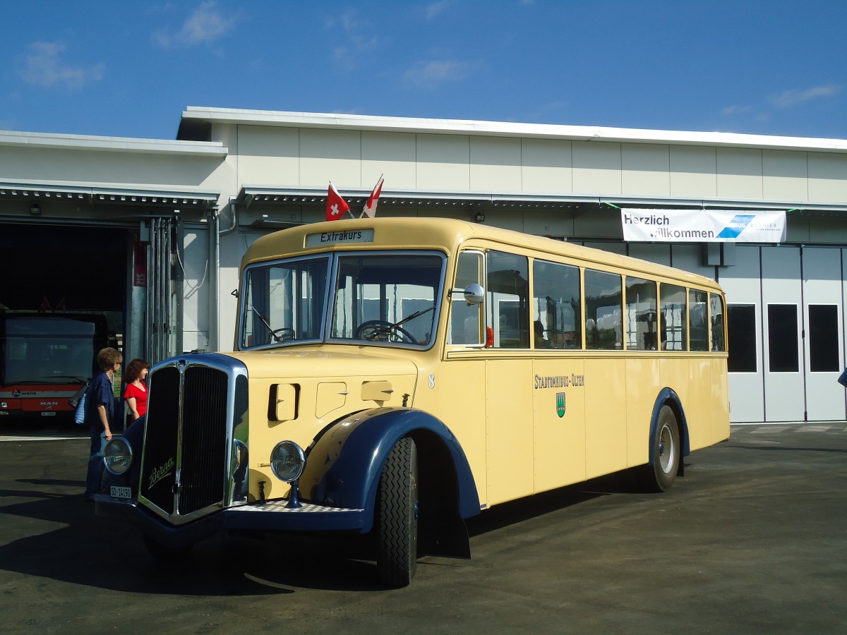 (139'899) - BOGG Wangen b.O. - Nr. 8/SO 14'190 - Berna/Hess (ex SOO Olten Nr. 8) am 23. Juni 2012 in Lostorf, Garage