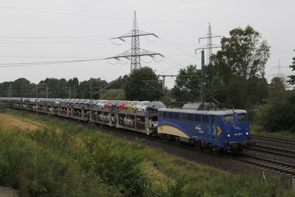 140 759-2 von  EVB  am 17. August 2017 bei Langwedel.