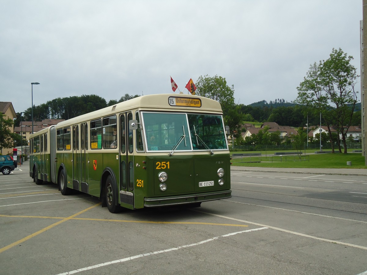 (140'141) - SVB Bern (TVB) - Nr. 251/BE 113'251 - FBW/SWS-R&J am 24. Juni 2012 in Ostermundigen, Oberfeld