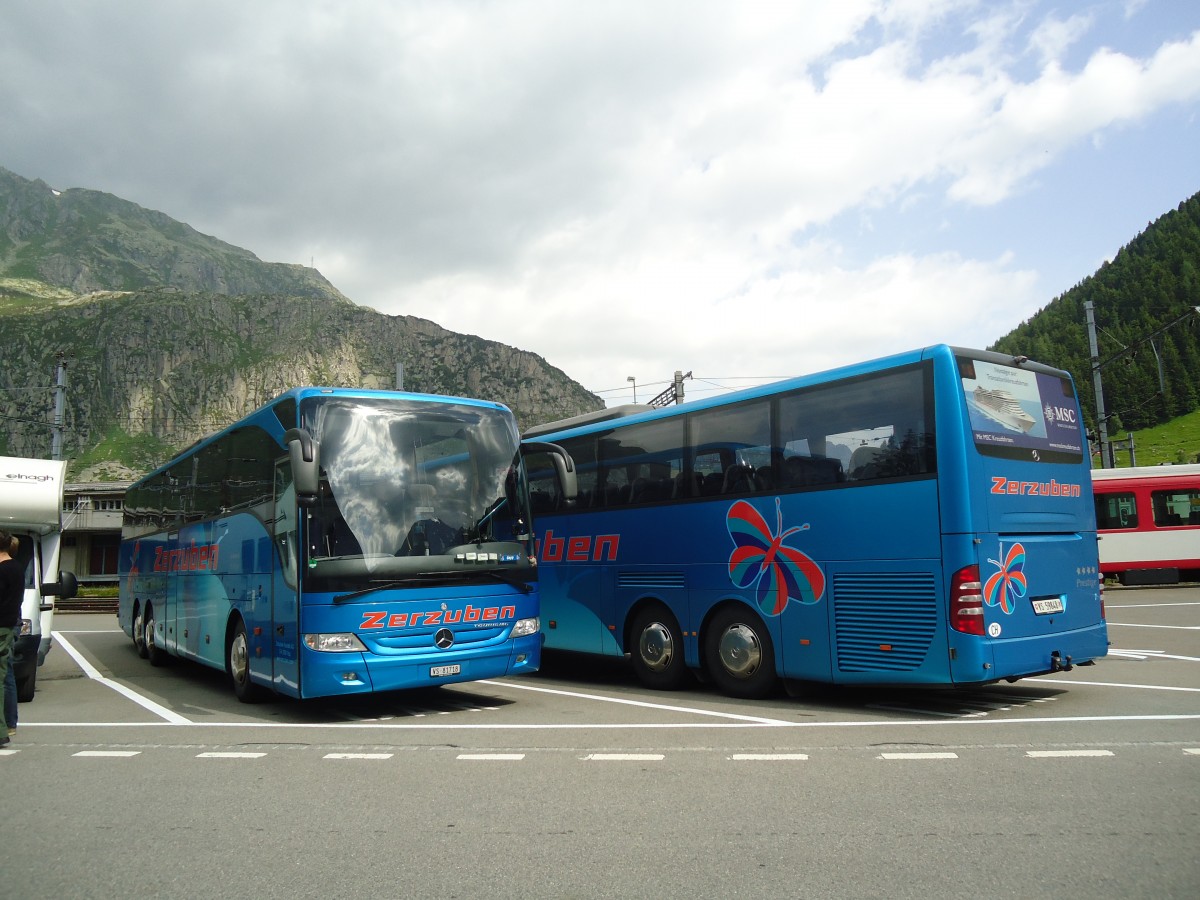 (140'245) - Zerzuben, Visp-Eyholz - Nr. 9/VS 81'718 - Mercedes am 1. Juli 2012 beim Bahnhof Andermatt