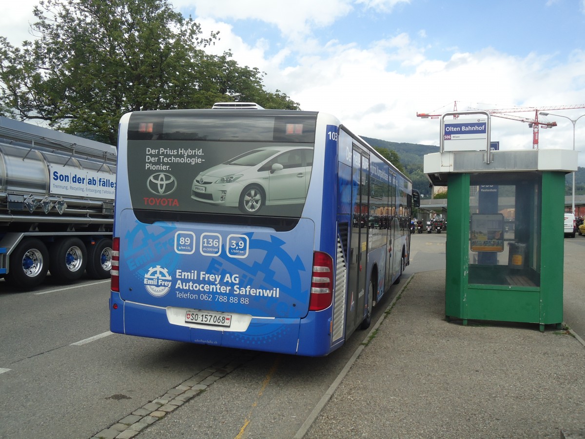 (140'456) - BOGG Wangen b.O. - Nr. 103/SO 157'068 - Mercedes am 11. Juli 2012 beim Bahnhof Olten