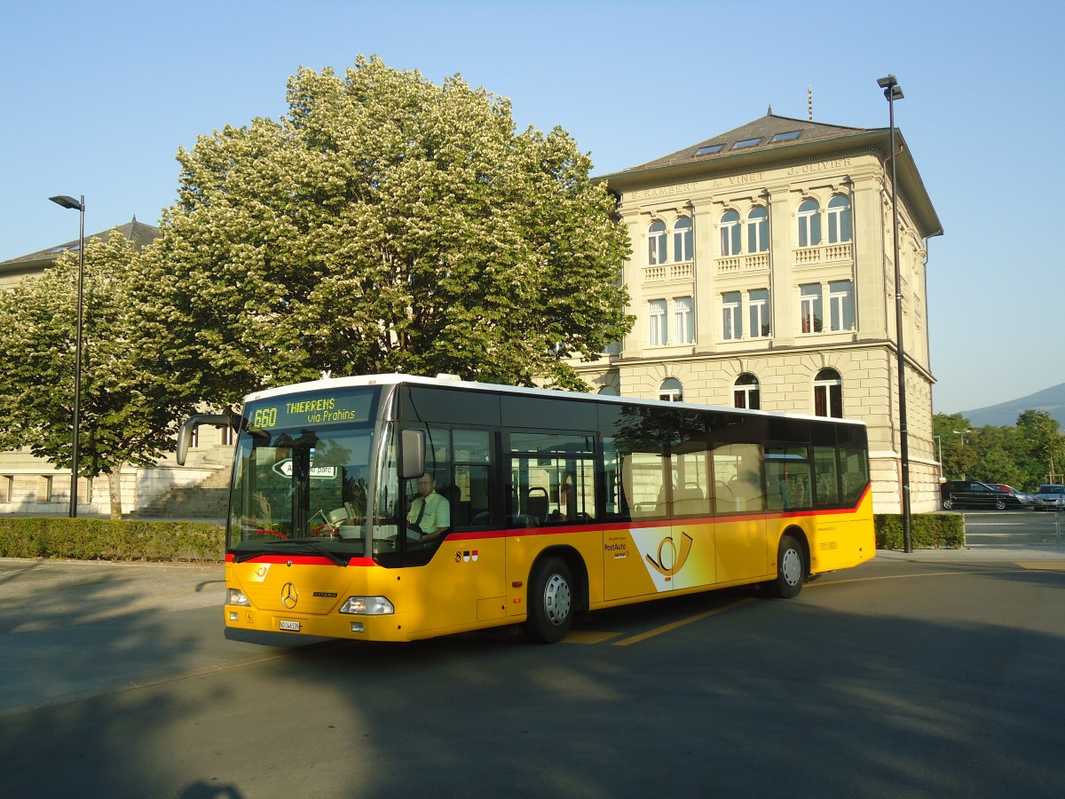 (140'949) - CarPostal Ouest - VD 146'539 - Mercedes (ex PostAuto Bern; ex P 25'380) am 27. Juli 2012 beim Bahnhof Yverdon