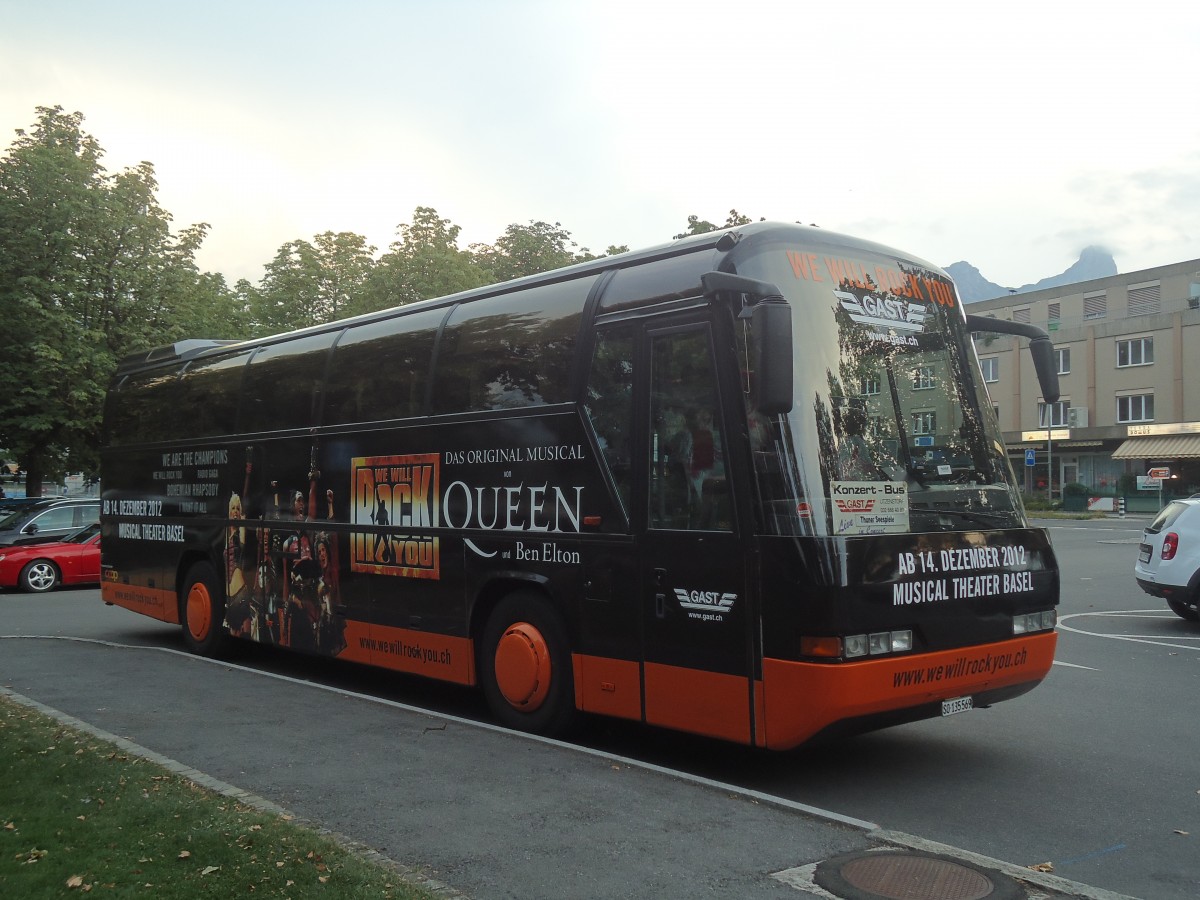 (141'040) - Gast, Utzenstorf - SO 135'569 - Neoplan (ex Seiler, Gerlafingen) am 4. August 2012 in Thun, Lachen