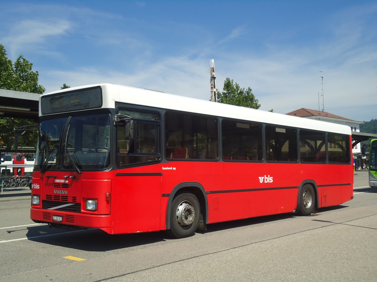 (141'112) - Busland, Burgdorf - Nr. 24/BE 352'903 - Volvo/Lauber (ex AAGK Koppigen Nr. 4) am 15. August 2012 beim Bahnhof Burgdorf