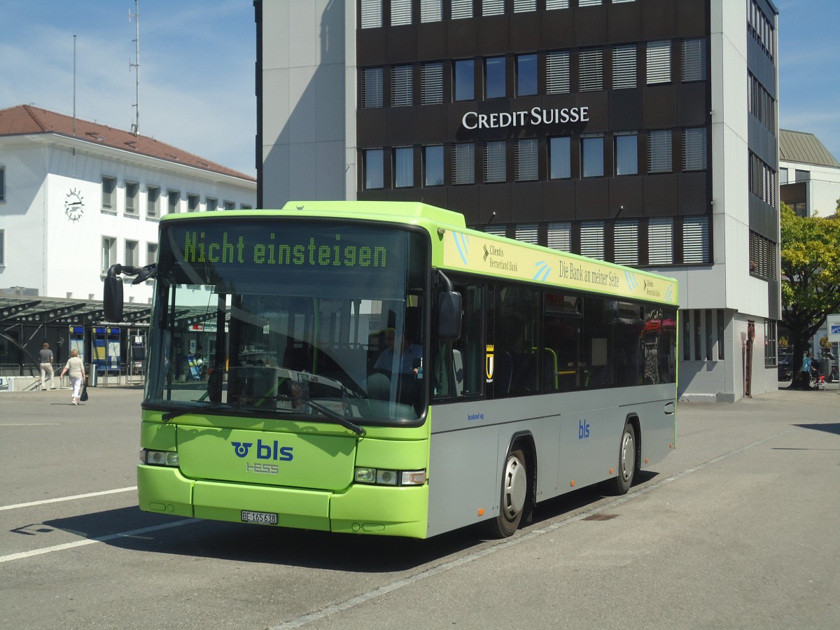 (141'115) - Busland, Burgdorf - Nr. 21/BE 165'638 - Scania/Hess am 15. August 2012 beim Bahnhof Burgdorf