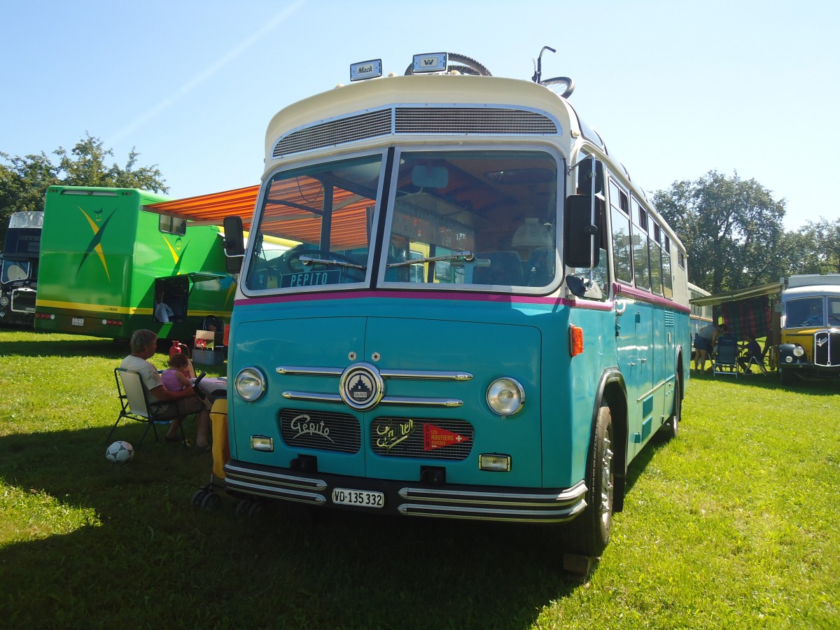 (141'179) - Pittet, Aigle - VD 135'332 - Saurer/Saurer (ex M+79'518; ex P 24'137) am 18. August 2012 in Affeltrangen, Kreuzegg