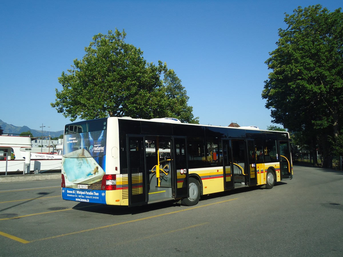 (141'228) - STI Thun - Nr. 123/BE 700'123 - MAN am 19. August 2012 bei der Schifflndte Thun