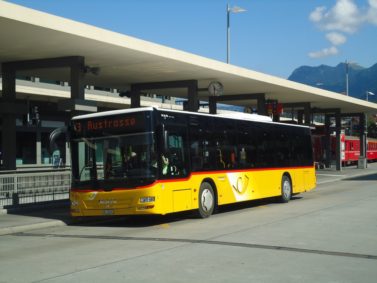 (141'764) - Dnser, Trimmis - GR 27'692 - MAN am 15. September 2012 beim Bahnhof Chur