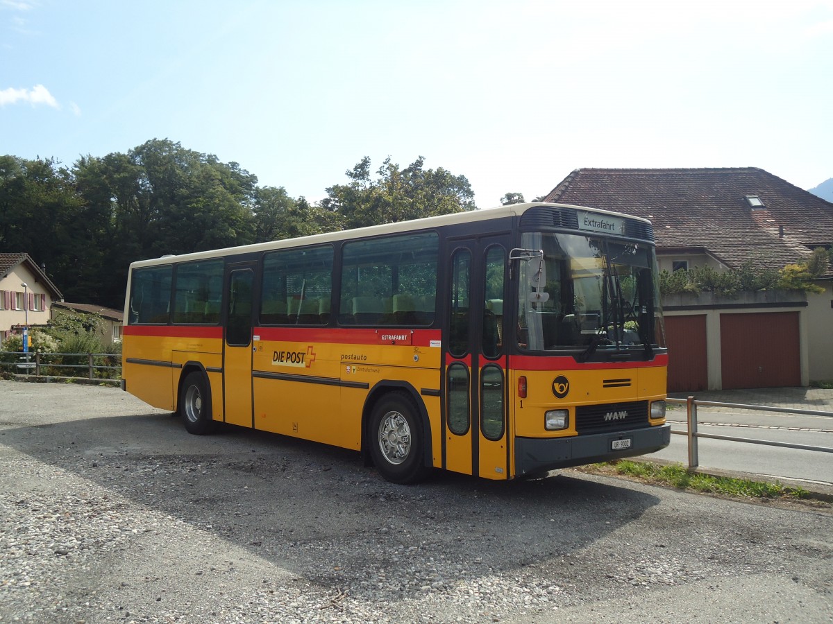 (141'781) - TSB Seelisberg - Nr. 1/UR 9002 - NAW/Hess (ex Engeloch, Riggisberg Nr. 1; ex P 24'431) am 15. September 2012 beim Bahnhof Bad Ragaz