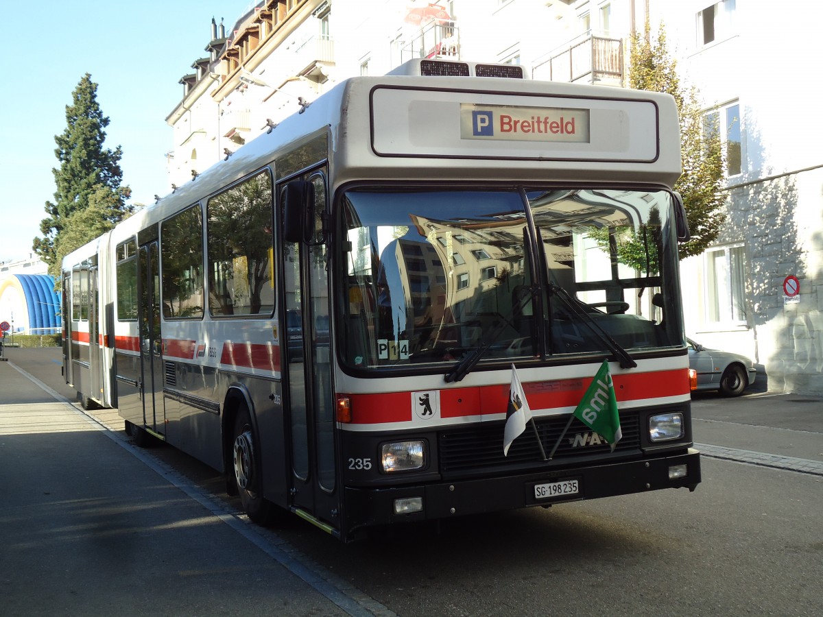 (141'936) - VBSG St. Gallen - Nr. 235/SG 198'235 - NAW/Hess am 20. Oktober 2012 in St. Gallen, OLMA