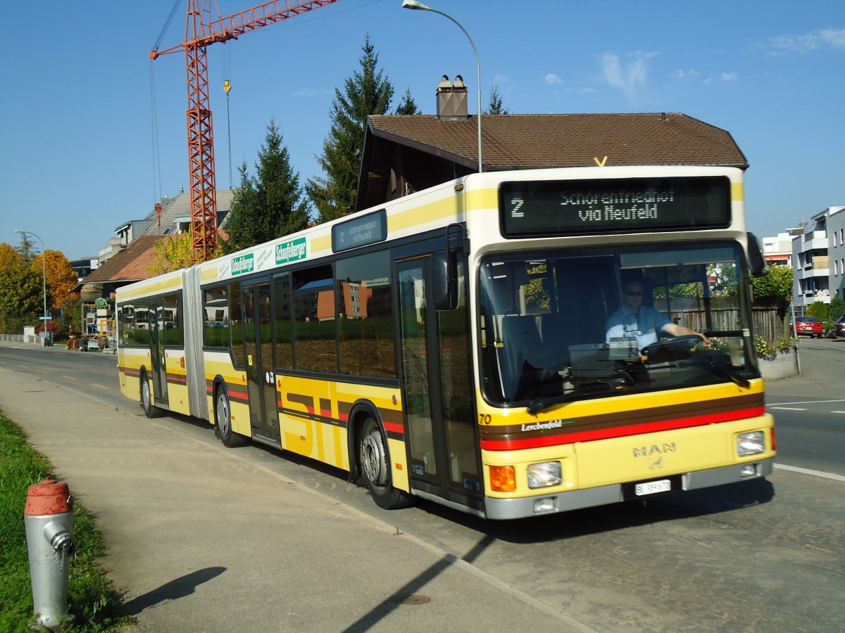 (142'080) - STI Thun - Nr. 70/BE 389'670 - MAN am 22. Oktober 2012 in Thun, Buchholzstrasse