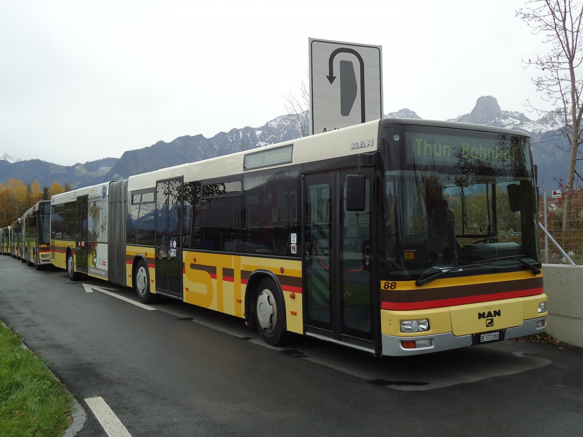 (142'177) - STI Thun - Nr. 88/BE 572'088 - MAN am 4. November 2012 in Thun, Arena Thun