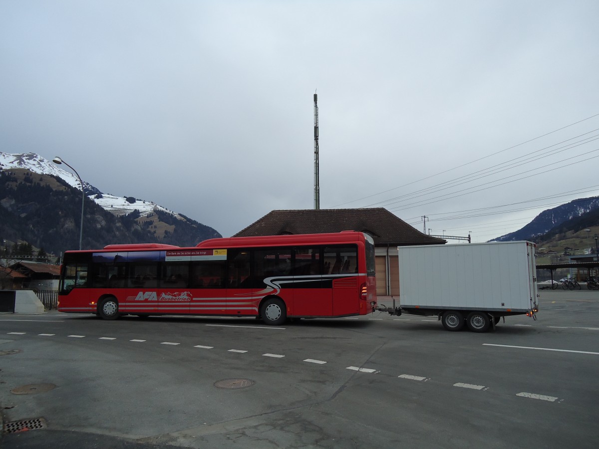 (142'868) - AFA Adelboden - Nr. 27/BE 26'773 - Mercedes am 1. Januar 2013 beim Bahnhof Frutigen