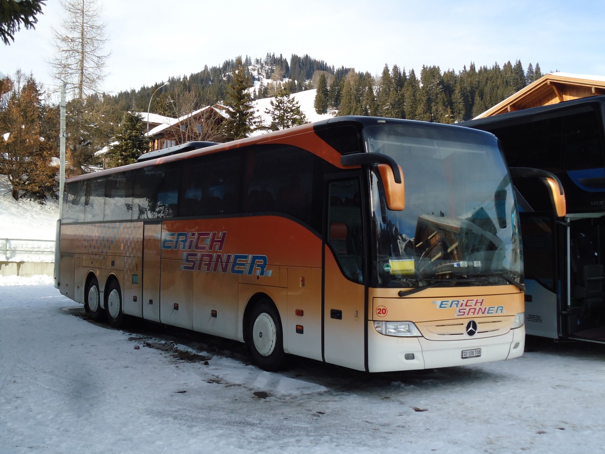 (143'078) - Saner, Laufen - Nr. 20/BL 108'708 - Mercedes am 20. Januar 2013 beim Bahnhof Saanenmser