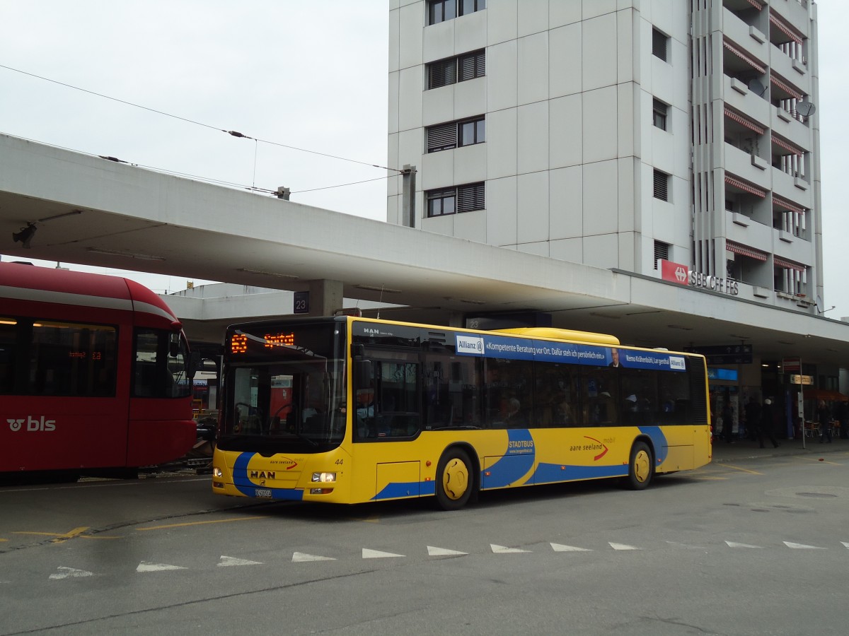 (143'559) - ASm Langenthal - Nr. 44/BE 420'514 - MAN am 23. Mrz 2013 beim Bahnhof Langenthal