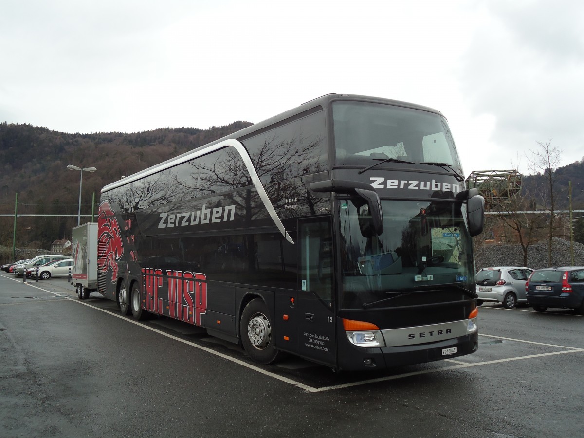 (143'604) - Zerzuben, Visp-Eyholz - Nr. 12/VS 100'431 - Setra am 9. April 2013 in Thun, Seestrasse