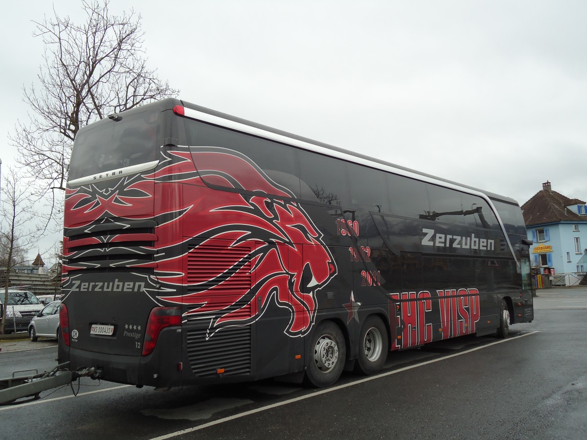 (143'606) - Zerzuben, Visp-Eyholz - Nr. 12/VS 100'431 - Setra am 9. April 2013 in Thun, Seestrasse