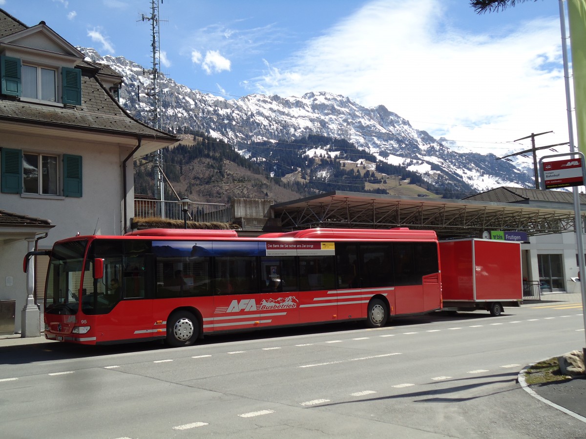 (143'622) - AFA Adelboden - Nr. 95/BE 26'774 - Mercedes am 13. April 2013 beim Bahnhof Frutigen