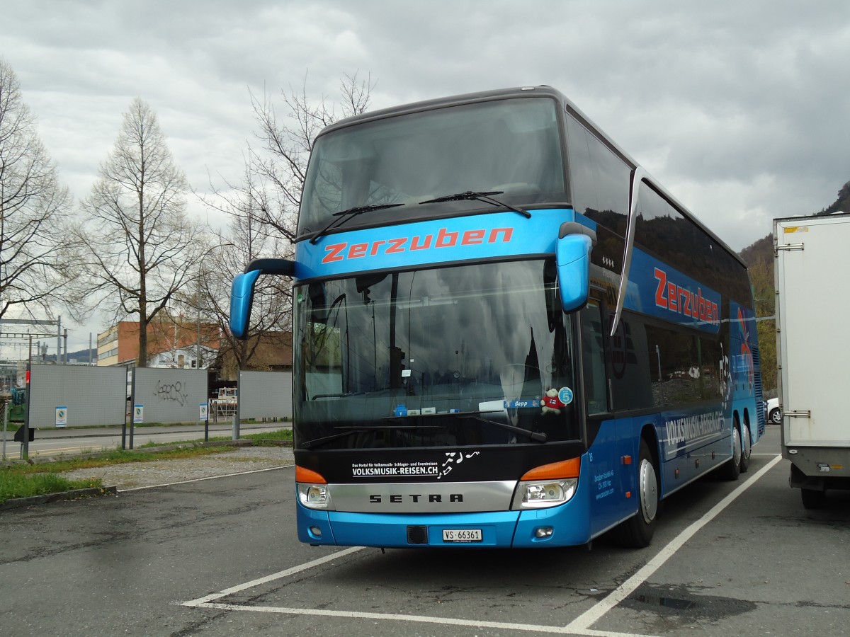 (143'821) - Zerzuben, Visp-Eyholz - Nr. 15/VS 66'361 - Setra am 22. April 2013 in Thun, Seestrasse