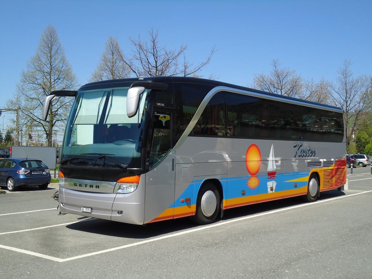 (143'824) - Kuster, Pratteln - BL 7570 - Setra am 25. April 2013 in Thun, Seestrasse