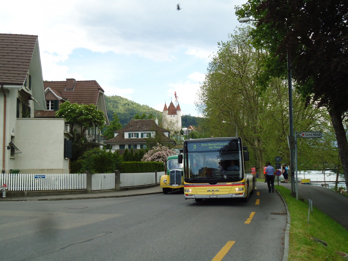 (145'009) - STI Thun - Nr. 139/BE 801'139 - MAN am 15. Juni 2013 in Thun, Garage