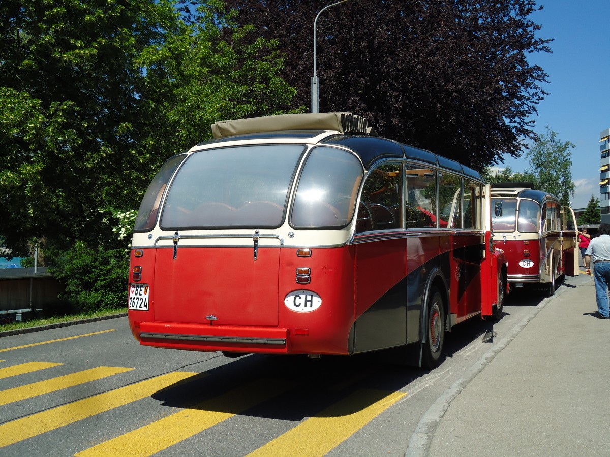 (145'114) - Gafner, Gwatt - Nr. 9/BE 26'724 - Saurer/R&J (ex ASKA Aeschi Nr. 9) am 16. Juni 2013 in Thun, Garage STI