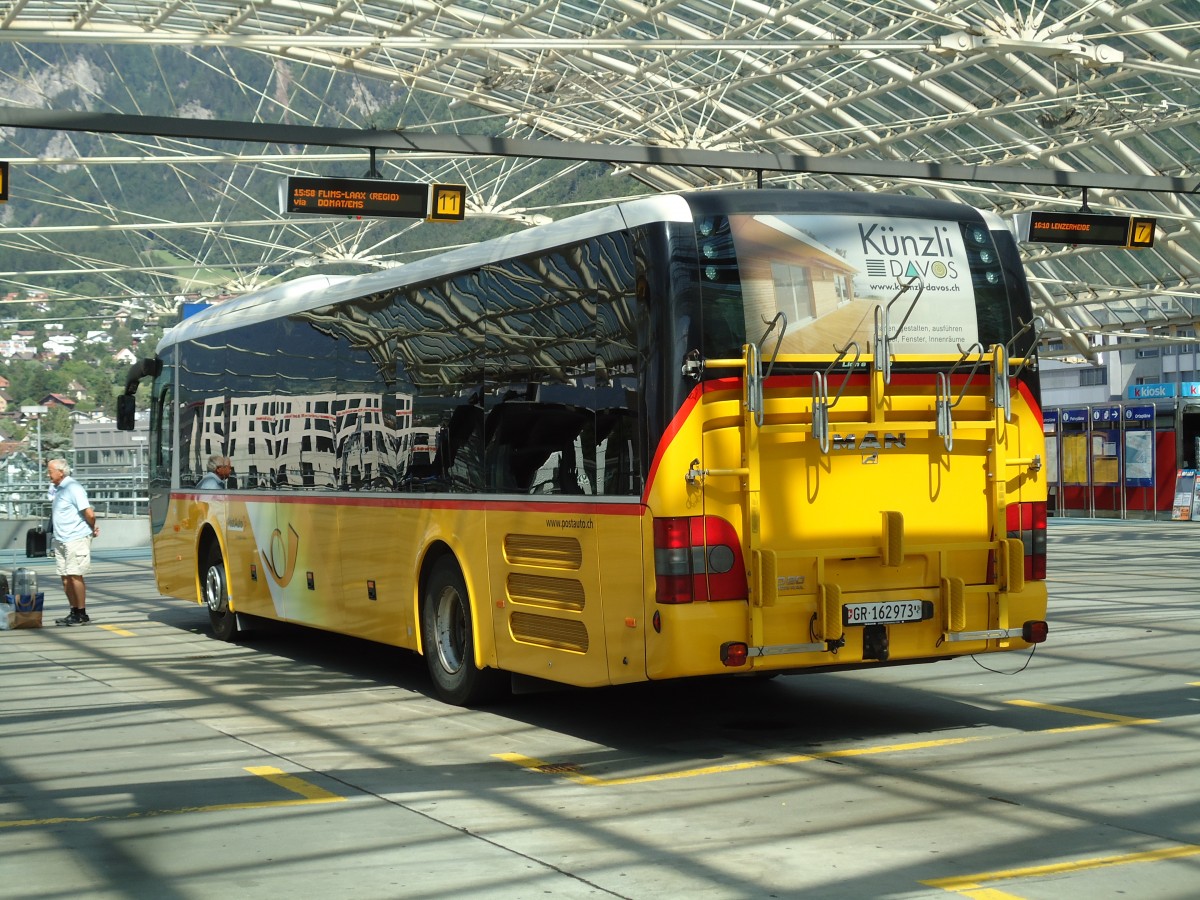 (145'270) - PostAuto Graubnden - GR 162'973 - MAN am 17. Juni 2013 in Chur, Postautostation