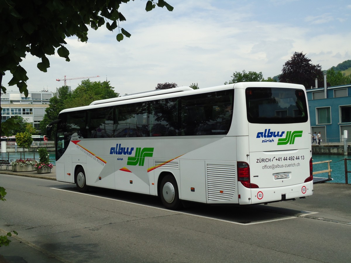 (145'287) - Albus, Zrich - ZH 764'794 - Setra 20. Juni 2013 bei der Schifflndte Thun