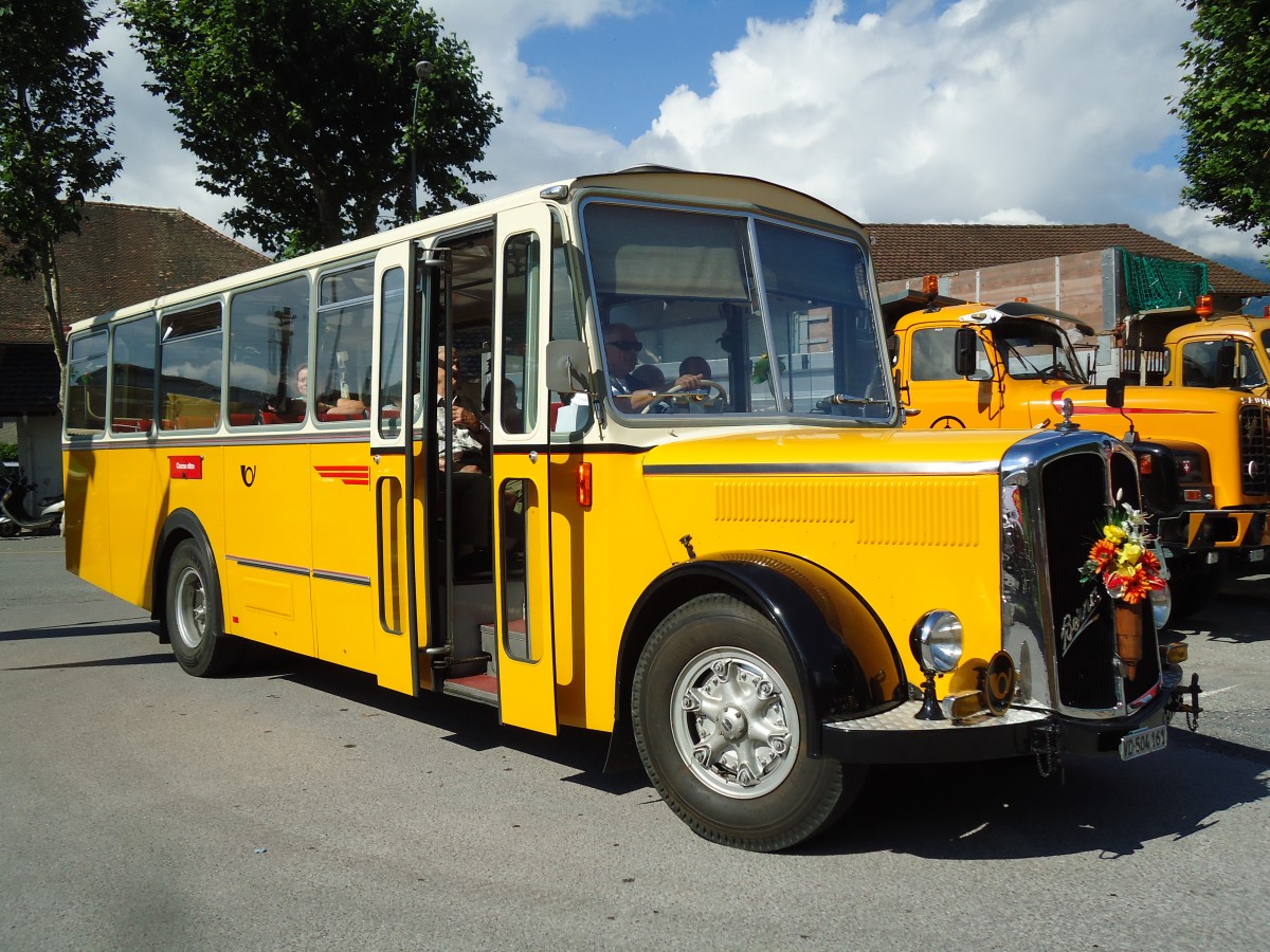 (145'376) - CarPostal Ouest - VD 504'161 - Berna/R&J (ex Fuchser, Aegerten; ex Wohlgemuth, Hochwald) am 22. Juni 2013 in Aigle, Saurertreffen