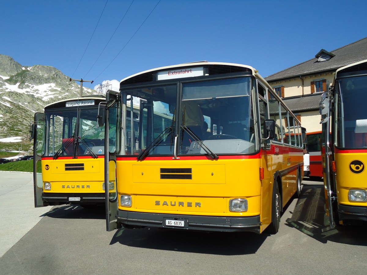 (145'835) - Gautschi, Suhr - AG 68'35 - Saurer/Tscher (ex Ltscher, Neuheim; ex Cartek, Regensdorf; ex P 25'822) am 20. Juli 2013 in Gotthard, Passhhe