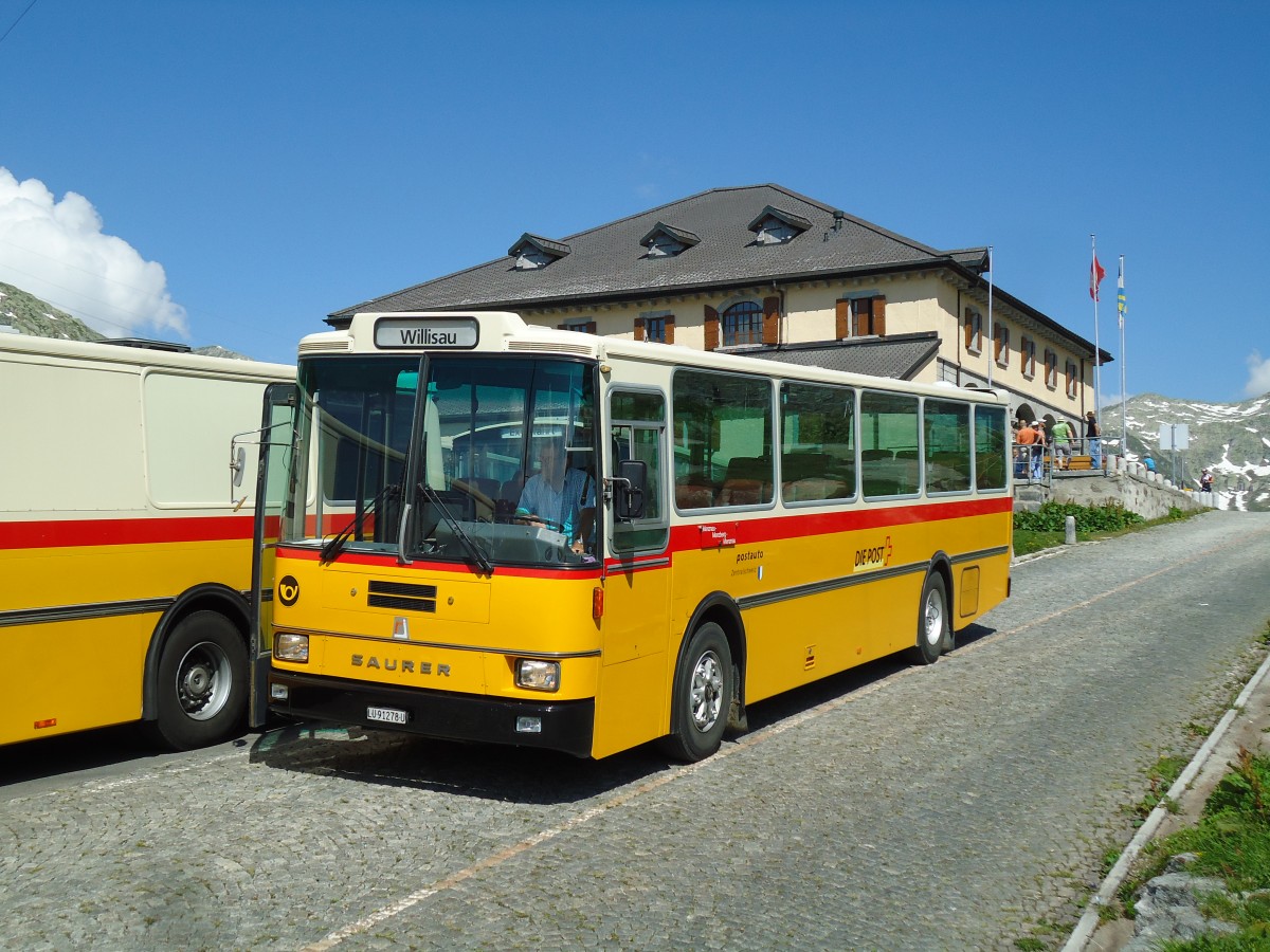 (145'843) - Zimmermann, Kerns - LU 91'278 U - Saurer/R&J (ex Amstein, Willisau; ex Thepra, Stans Nr. 17; ex Gowa, Stans Nr. 17) am 20. Juli 2013 in Gotthard, Passhhe