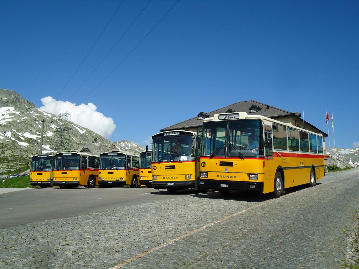 (145'845) - Zimmermann, Kerns - LU 91'278 U - Saurer/R&J (ex Amstein, Willisau; ex Thepra, Stans Nr. 17; ex Gowa, Stans Nr. 17) am 20. Juli 2013 in Gotthard, Passhhe