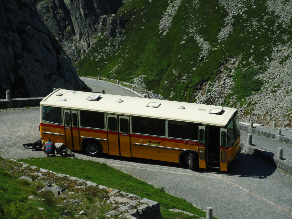 (145'863) - Gautschi, Suhr - AG 6835 - Saurer/Tscher (ex Ltscher, Neuheim Nr. 200; ex Cartek, Regensdorf; ex P 25'822) am 20. Juli 2013 in Gotthard, Alte Tremolastrasse