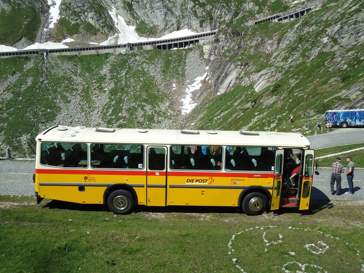 (145'885) - Fssler, Unteriberg - Nr. 6/SZ 5232 - Saurer/R&J (ex Schrch, Gutenburg Nr. 6; ex P 24'358) am 20. Juli 2013 in Gotthard, Alte Tremolastrasse