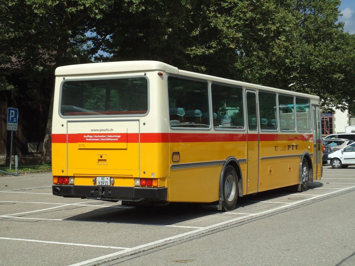 (146'949) - Kolb, Matten - Nr. 3/BE 93'915 - Saurer/R&J (ex Schmocker, Stechelberg Nr. 3; ex Nr. 1; ex Gertsch, Stechelberg Nr. 1) am 1. September 2013 in Burgdorf, Markthalle