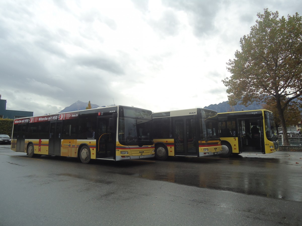 (147'551) - STI Thun - Nr. 114/BE 700'114 - MAN am 23. Oktober 2013 bei der Schifflndte Thun