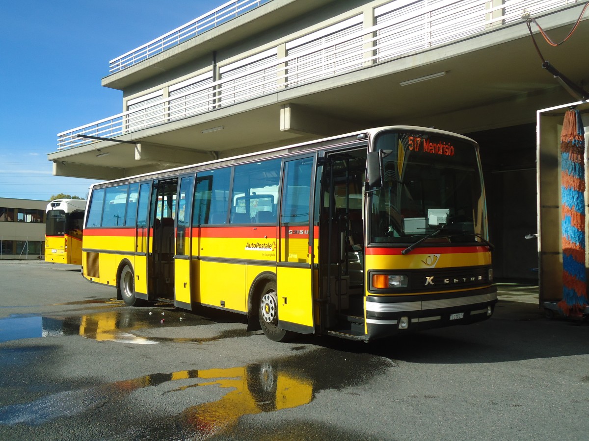 (147'835) - Autopostale, Mendrisio - TI 118'173 - Setra am 6. November 2013 in Mendrisio, Garage